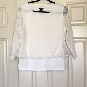Ann Taylor Cream blouse Size M